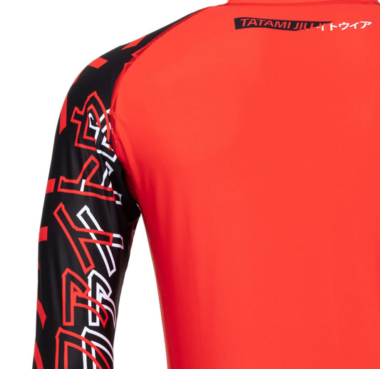 Tatami Mens No Gi Uncover Long Sleeve Rash Guard - Red