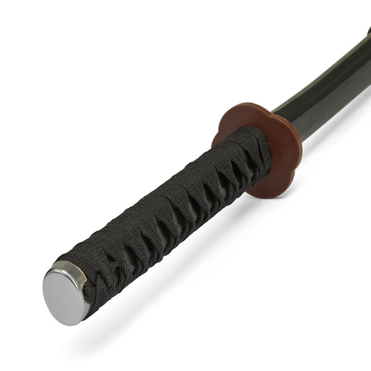 Wooden Roped Bokken With Plastic Scabbard - Black Oak