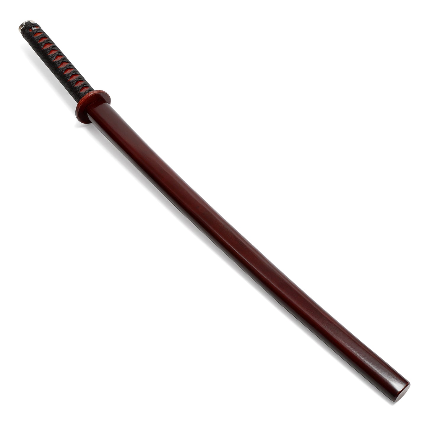 Wooden Roped Bokken With Scabbard - Cherry Oak