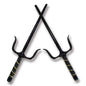 Chrome Sai Black Octagonal Daggers