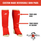 Custom Made Martial Reversible Shin Guards  -  Your Logo