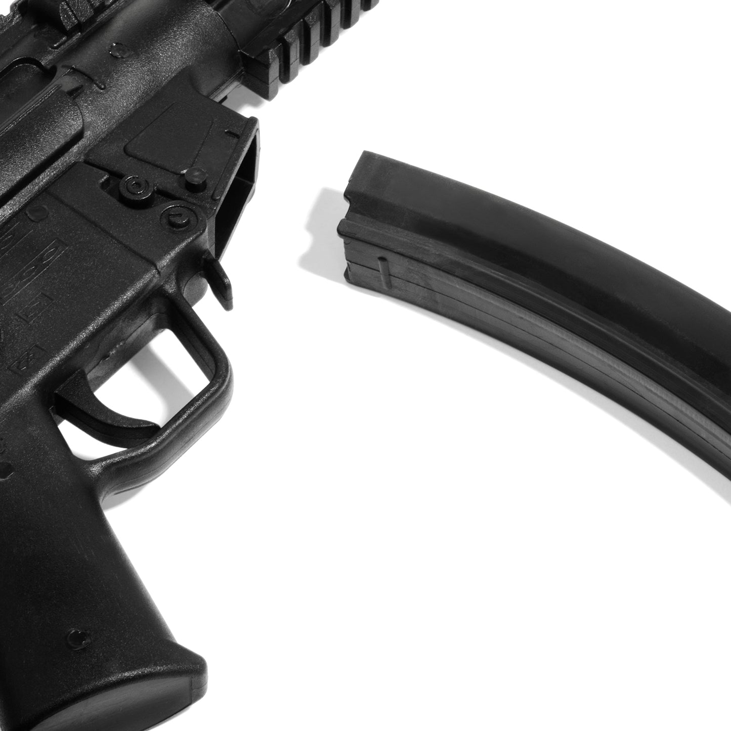 Realistic TP Rubber Sub Machine Training Gun : Black ( E432) 27"