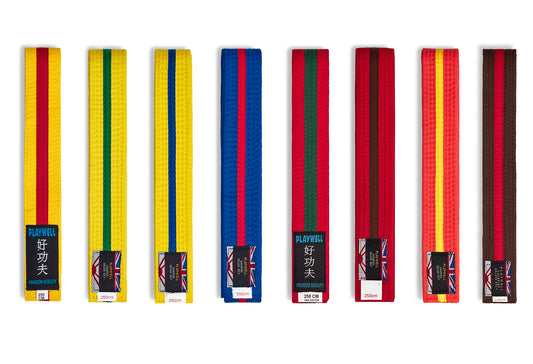 Belts: Coloured striped belts