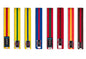 Belts: Coloured striped belts