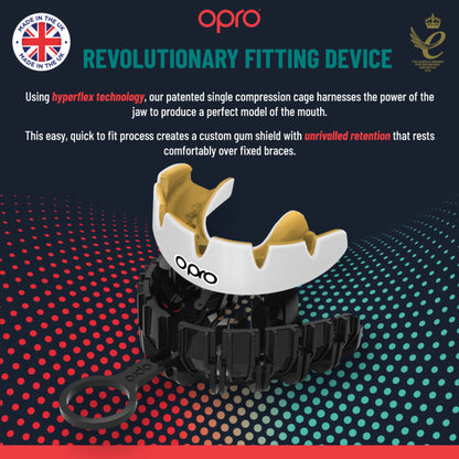 Opro Adults Instant Custom Fit Mouth Guard For Braces - White