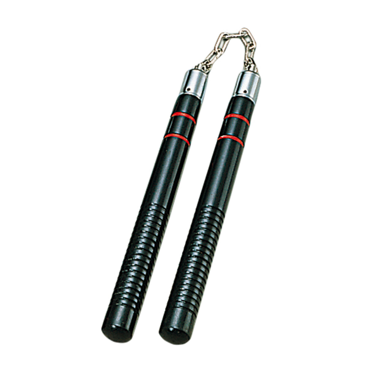 Deluxe Wooden Black Oak 2 Stripes Nunchucks  B.B