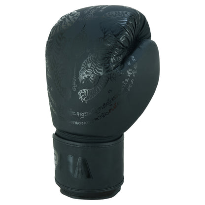 Playwell Childrens Matte Black "Twin Tiger" Boxing Gloves