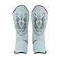 Pro MMA Stand Up Muay Thai Twin Tiger Shin Instep Guards - White