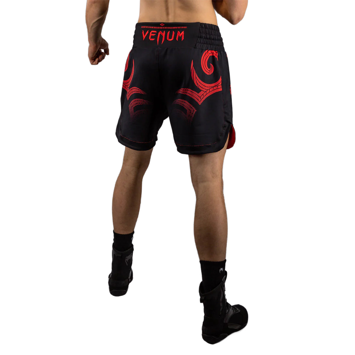 Venum x Mike Tyson Tiger Boxing Shorts - Deep Black/Intense Red