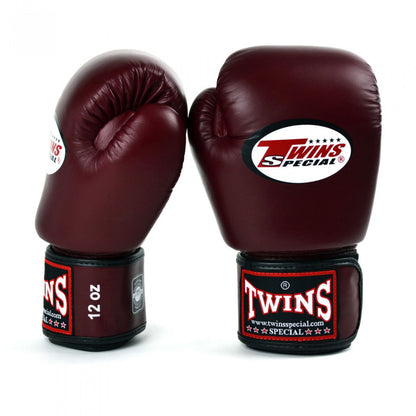 Twins BGVL3 Leather Boxing Gloves - Maroon