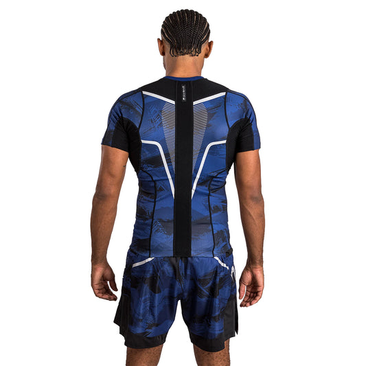 Venum Electron 3.0 MMA Short Sleeve Rashguard - Camo Blue