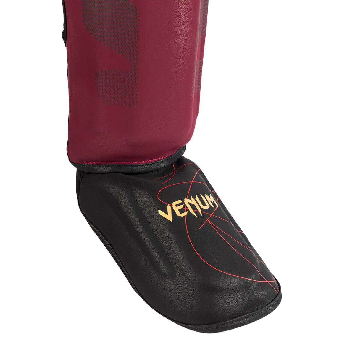 Venum Tactical XT Shinguards - Burgundy/Gold/Black