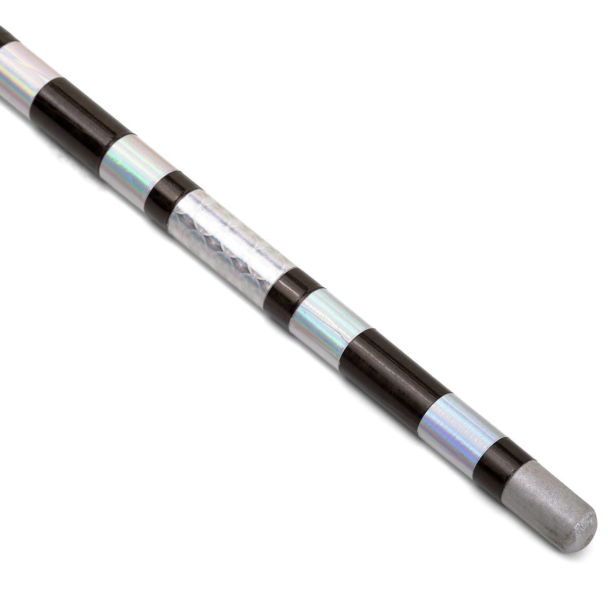 Chrome Competition Silver/Black Ultra Light Bo Staff - 72 Inches