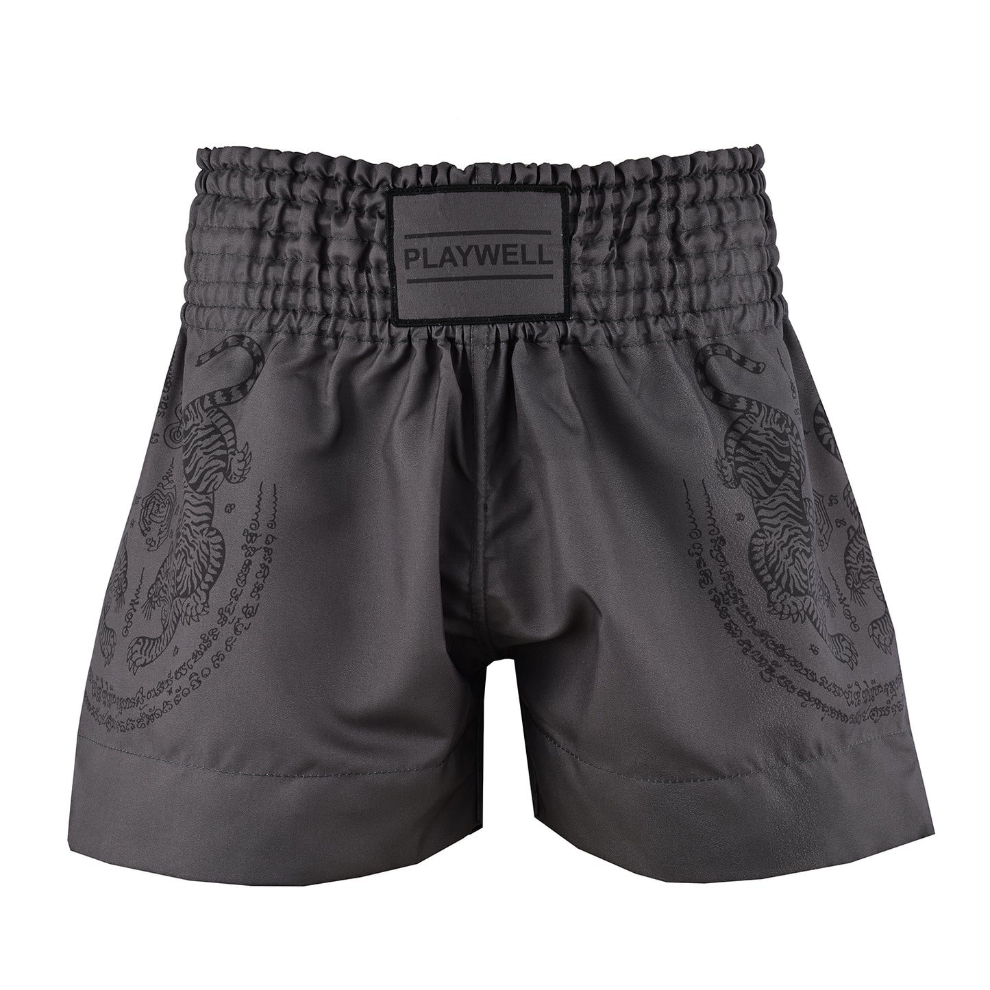 Twin Tiger Satin Muay Thai Competition Fight Shorts  - Grey