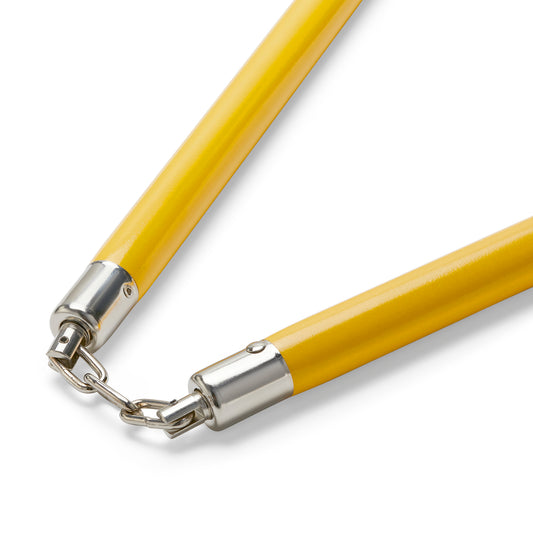 Competition Wooden Speed Nunchucks Chain 11" - Yellow