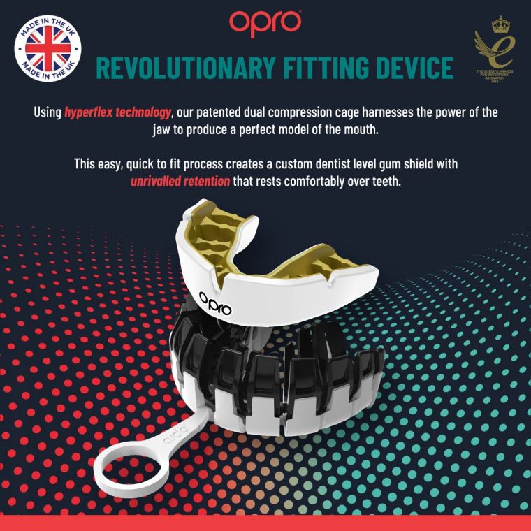 Opro Adults Instant Custom Fit Mouth Guard - Red Eyes