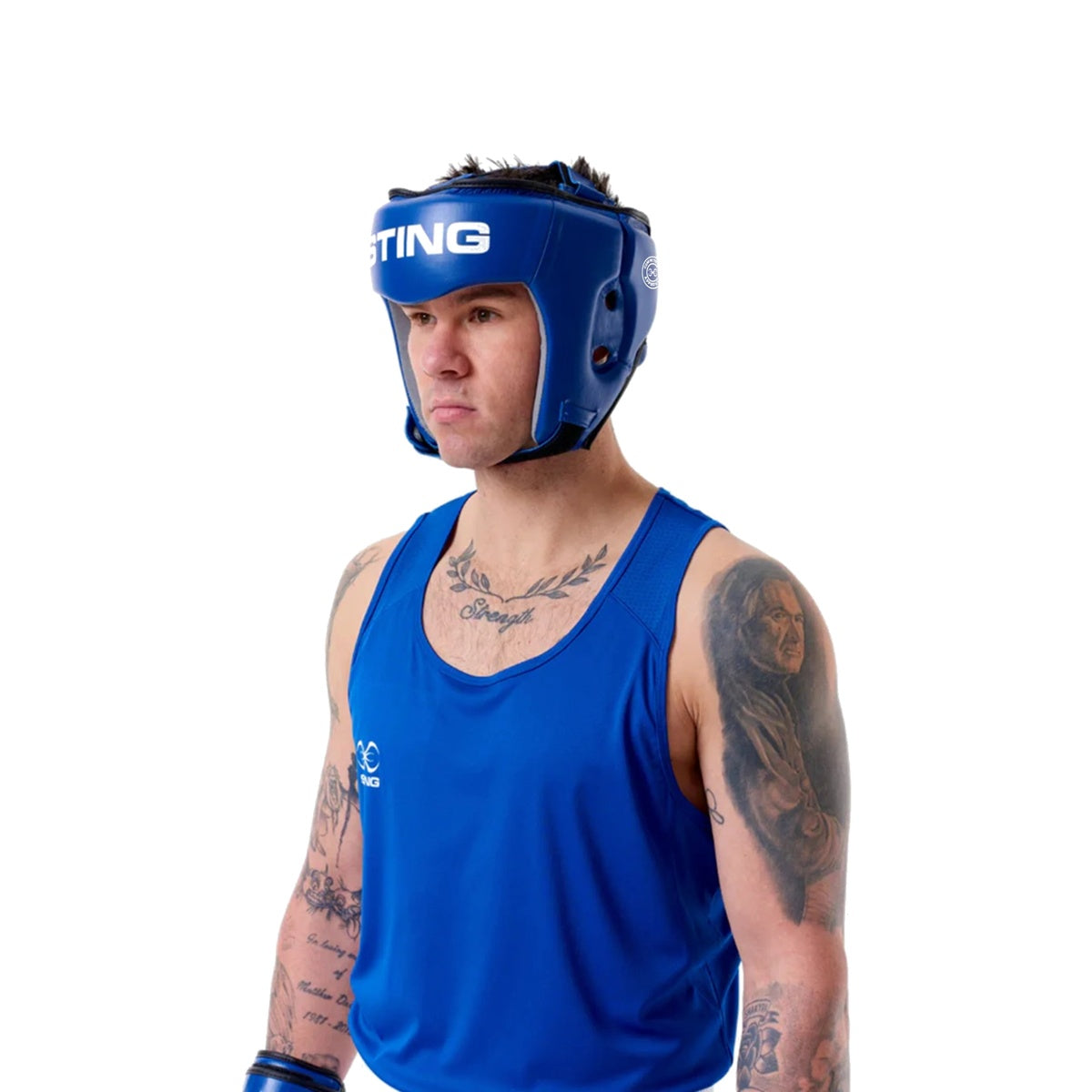 Sting Competition Approved Boxing Open Face Head Guard 2:0 Blue