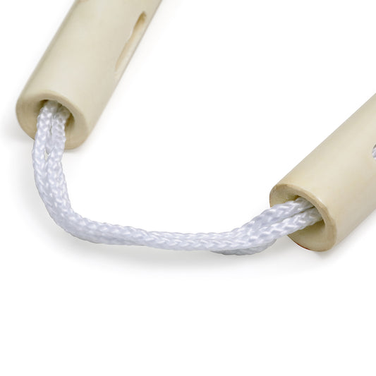 Nunchaku White Wax Round With Cord
